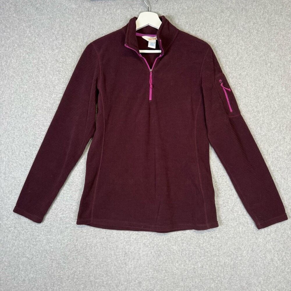Vintage Orvis Trout Bum Women's Small Purple 1/4 Zip Pullover Jacket Fishing